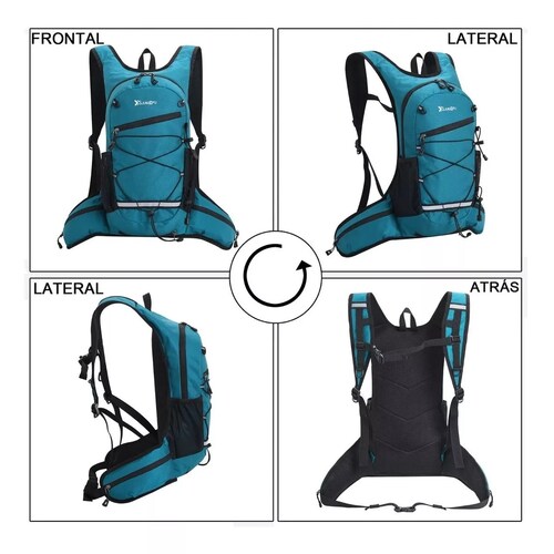 Mochila Hidratación Hiking Campismo Ciclismo+2l Bolsa Lake Blue