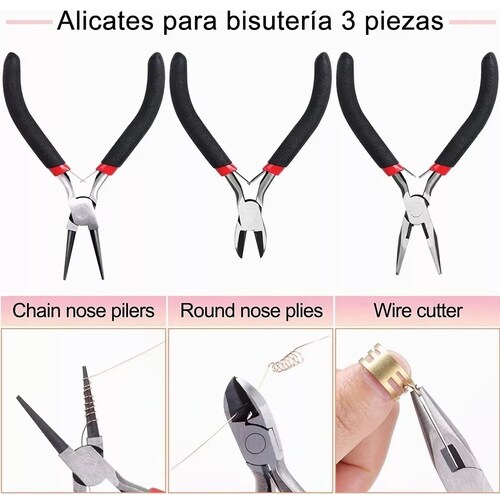 Juego 8 Pinzas Para Bisuteria Joyería Estuche Heramienta