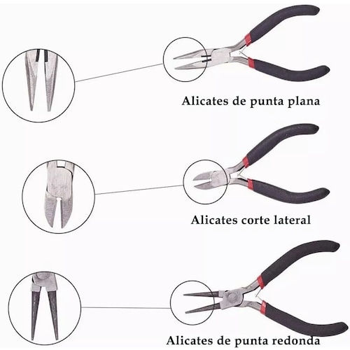 Juego 8 Pinzas Para Bisuteria Joyería Estuche Heramienta