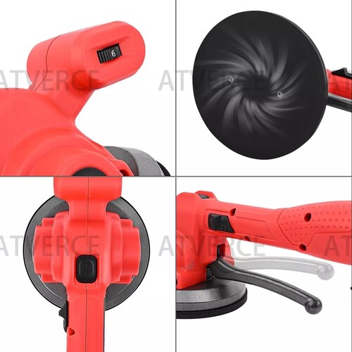 Niveladores De Vibrador Azulejo Alta Potencia Con 2 Baterías Rojo