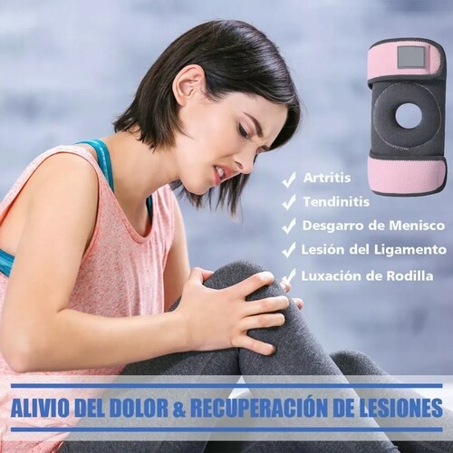Rodilleras Deportivas De Compresión Elástica Mujer Para Gym Rosa