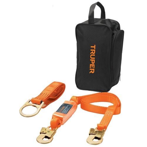 Kit contra caídas con arnés de cuerpo de 1 anillo talla 40 , Truper