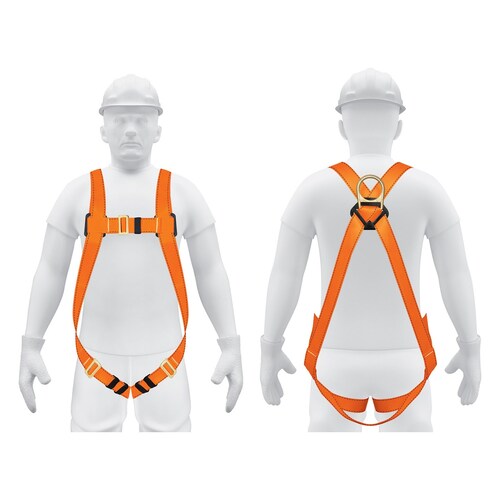 Kit contra caídas con arnés de cuerpo de 1 anillo talla 40 , Truper