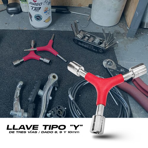Llave Dados Bicicleta Tipo Y Tres Vías 8mm 9mm 10mm.