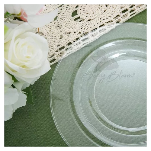 Platos Desechables Elegantes Vajilla Transparente 50 Pz TRANSPARENTE 