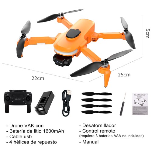 Drone Vak 955 Doble Camara GPS 4k Video Control 500m.