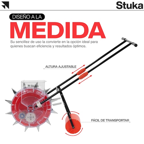 Sembradora Manual De Semillas FORLÍ C/Contenedor | 12 Picos | 6 Discos Intercambiables.