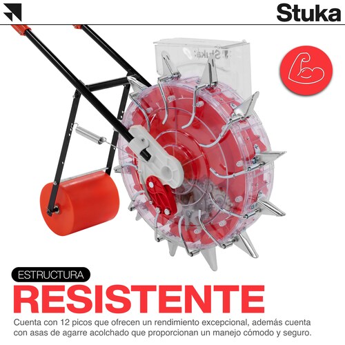 Sembradora Manual De Semillas FORLÍ C/Contenedor | 12 Picos | 6 Discos Intercambiables.