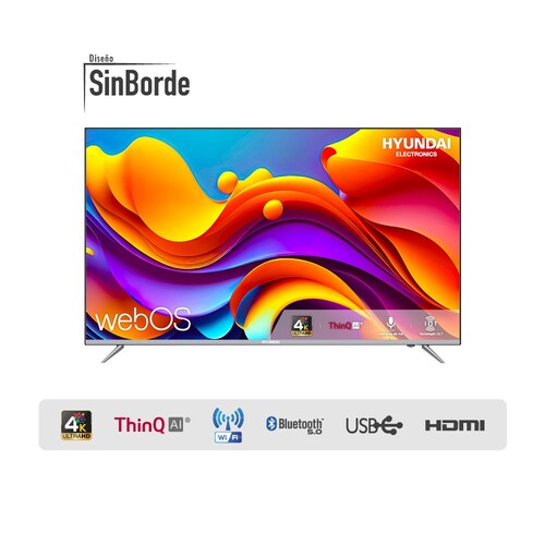 Pantalla LED HYUNDAI HYLED6508W4KM 65" 4K Smart TV Control Magic.