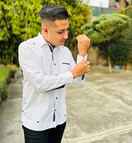 Guayabera 100% Lino Fresco Premiun Manga Larga Incluye Cubre Polvos
