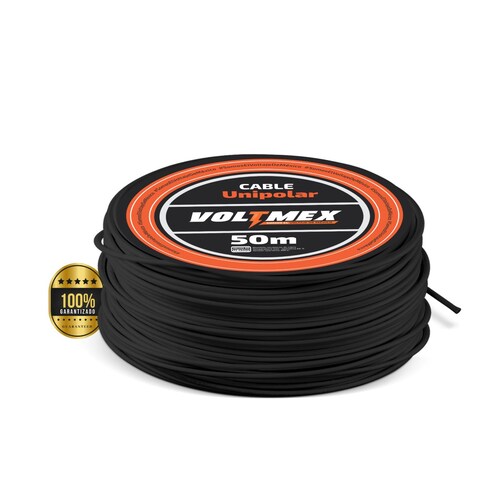 Cable Eléctrico Voltmex Calibre 12 Negro 50 metros