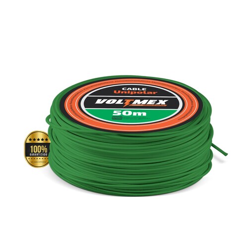 Cable Eléctrico Voltmex Calibre 12 Verde 50 metros