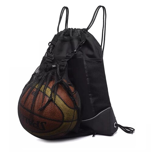 Mochila Bolsa Transportadora Para Balon Futbol Basquet Negro