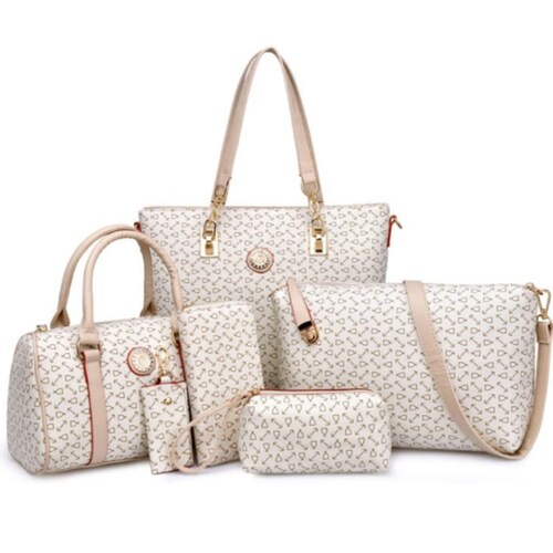 Bolsa Conjunto de 6 pzas Tote de hombro .