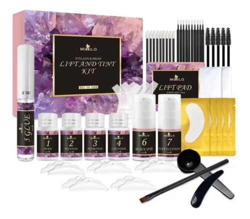 Kit Rizado Pestañas Lash Lifting + Pigmento Todo Incluido NEGRO