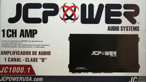 Amplificador JC POWER JC1000.1 1000W 1 Canal Clase D.