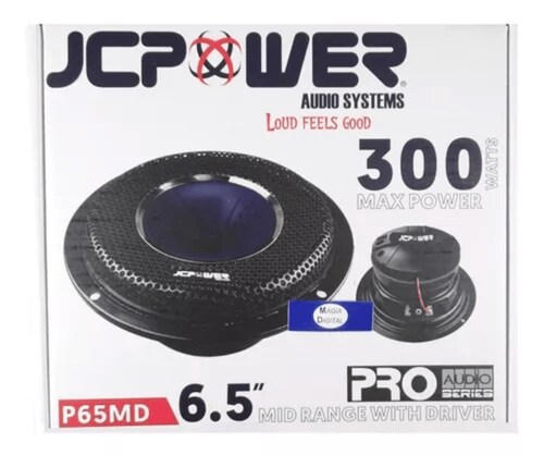 Medio Rango JC POWER P65MD 6.5 Pulg 2 Vías 150W RMS.