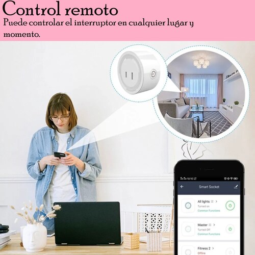  Contacto enchufe inteligente WiFi control remoto voz temporizador aplicación Alexa Google
