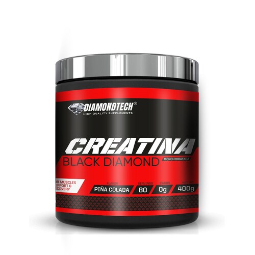 Creatina Black Diamond Monihidratada 400grs 80servicios Diamondtech PIÑA COLADA