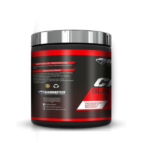 Creatina Black Diamond Monihidratada 400grs 80servicios Diamondtech PIÑA COLADA