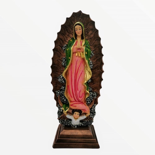 Virgen de Guadalupe Base Cuadrada Grande 40cm Dec Natural