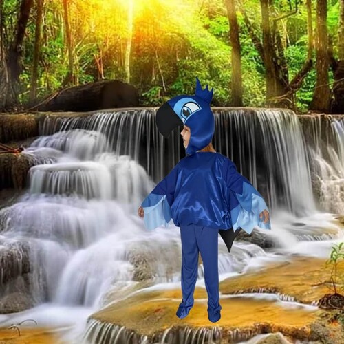 Disfraz De Guacamaya para Niñas, Niños - Vestuario Carnaval Primavera - Disfraces De Ave Pajaro del Río - Traje Guacamayo Azul  - Cosplay Animales Rio