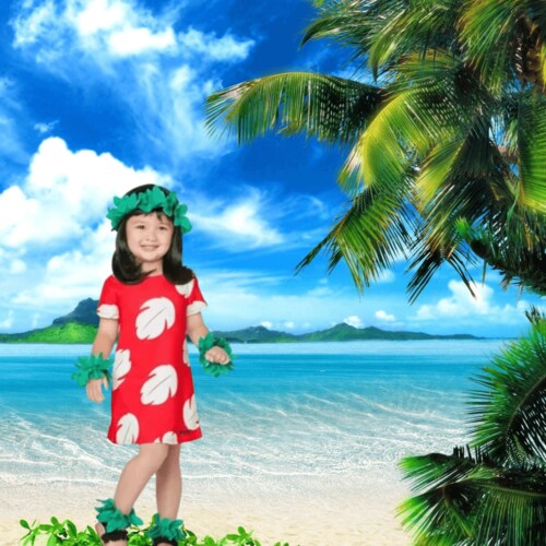 Cosplay - Traje de Hawaiana - Vestido y Disfraz de Halloween - Disfraces para Niñas