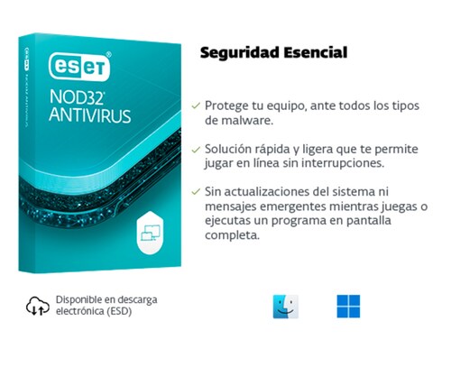 ESD ESET Nod32 Antivirus 4 Lic 2 Años