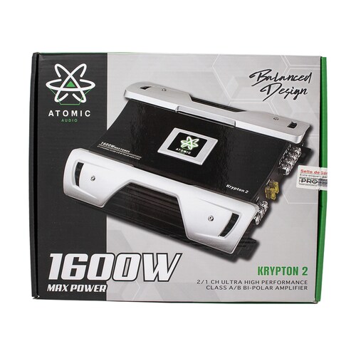 Amplificador 2ch Atomic Krypton2 1600 Watts Clase Ab 2 Ohm.