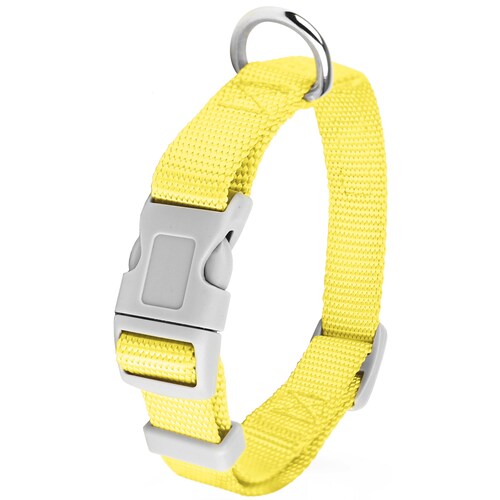 Collar para Perro Ajustable Extra Chico XS Petit de Color Amarillo.