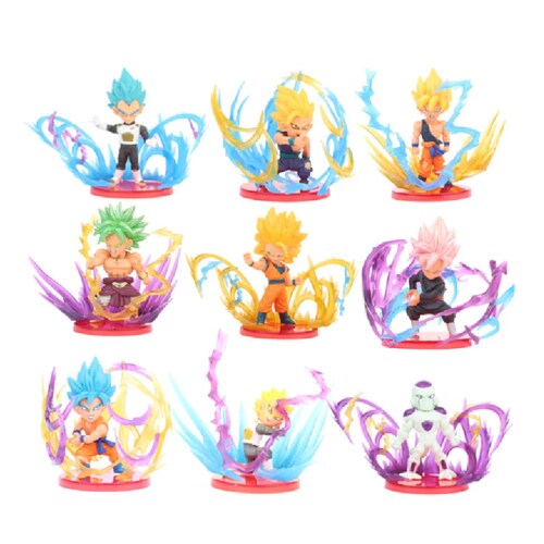 Lot De Mini Figurines Dragon Ball Z En Gomme (rubber) - Vegeta, Gohan, Freezer...