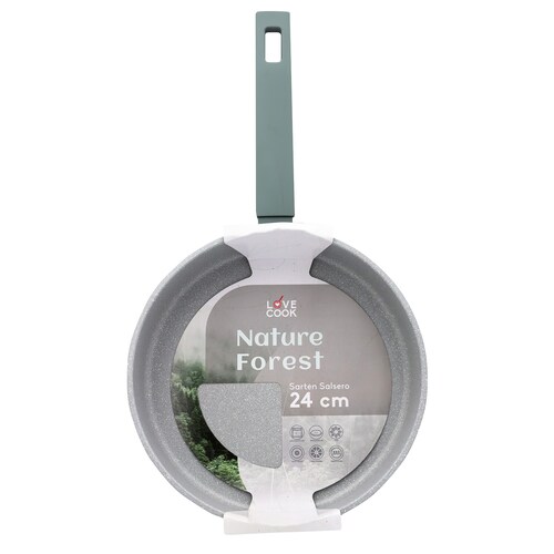 Cacerola/ Wok Marmol 24cm Lc Forest Gris Ih.