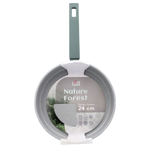 Cacerola/ Wok Marmol 24cm Lc Forest Gris Ih.