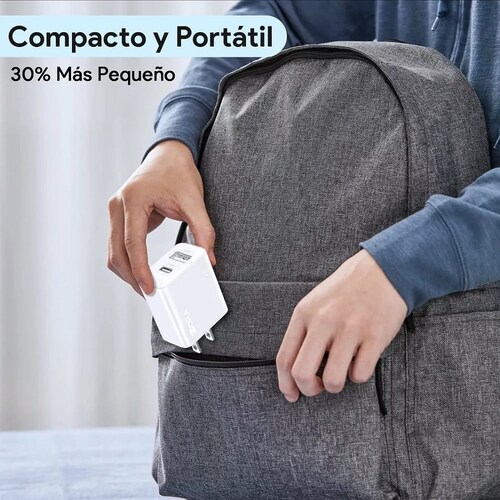 Cargador 2 En 1 Carga Rápida 20w Salida Dual + Cable Tipo C Compatible Con Samsung/motorola 1hora Gar162