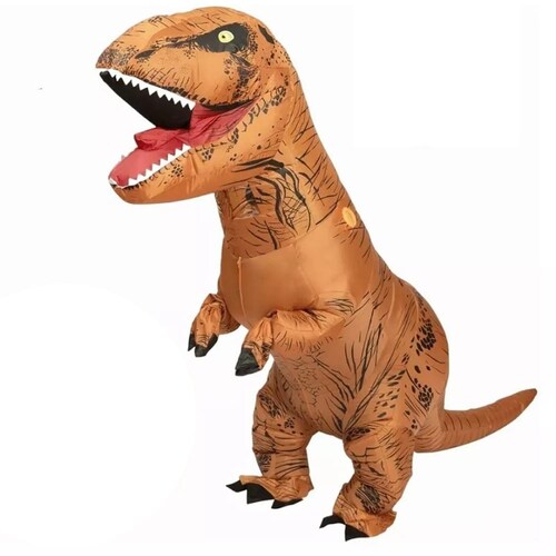 Disfraz Inflable Dinosaurio T-rex Jurassic Con Bomba De Aire Y Caja De Batería+pilas Aa*4 