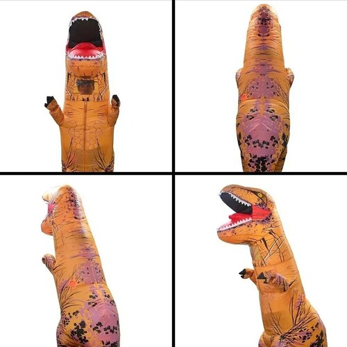 Disfraz Inflable Dinosaurio T-rex Jurassic Con Bomba De Aire Y Caja De Batería+pilas Aa*4 