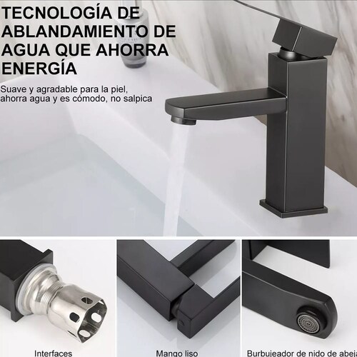 Mezcladora de baño Genérica Baño F026-043a color negra
