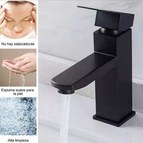 Mezcladora de baño Genérica Baño F026-043a color negra