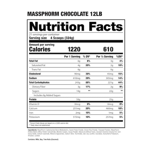 Ganador Dragon Pharma Mass Phorm 12 lbs 20 Serv. - Chocolate