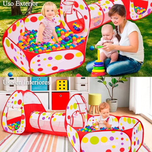 Tienda Túnel Carpa Casita 3 En 1 Portable Pelotero Juguete