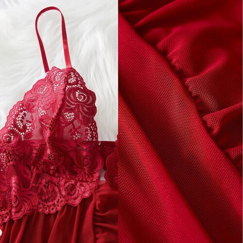 Conjunto lenceria con encaje pijama