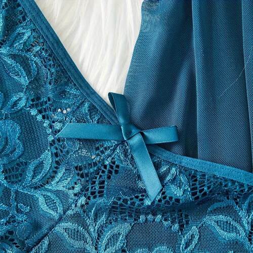 Conjunto lenceria con encaje pijama