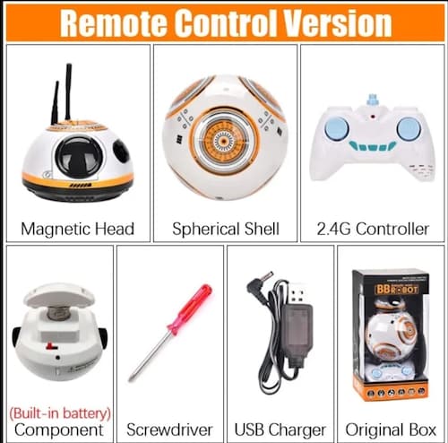 Robot BB8 a control remoto con sonidos  de Pelicula, Dron perfecto