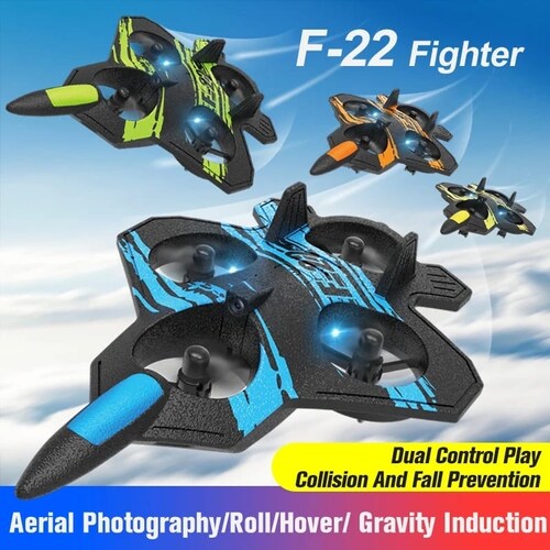 Avión teledirigido F22 4K con cámara HD profesional, 2,4G 