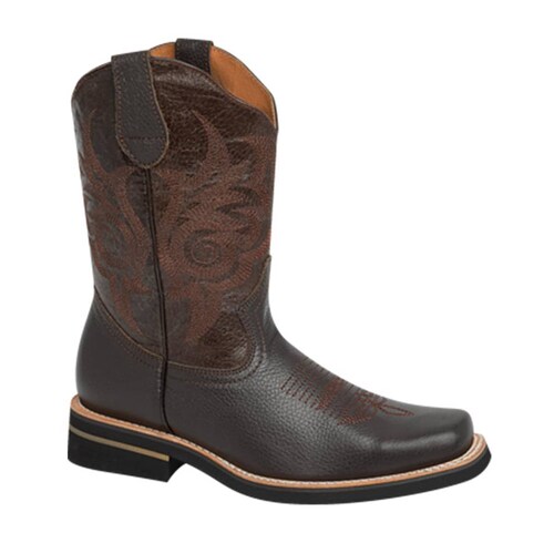 Botas vaqueras lisas marca Jc McCoy color chocolate, mod. 1102537