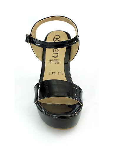 Plataforma Queen By GyF de Charol Para Mujer Cómodo Y Seguros en Negro.