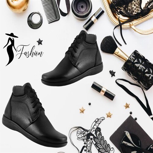 Botas Mujer Botín Dama Vestir Casual 100% Piel Negras 2025-n