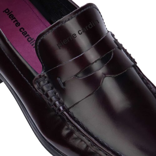 Mocasines marca Pierre Cardin de antifaz, color vino, mod. 956260