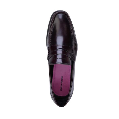 Mocasines marca Pierre Cardin de antifaz, color vino, mod. 956260