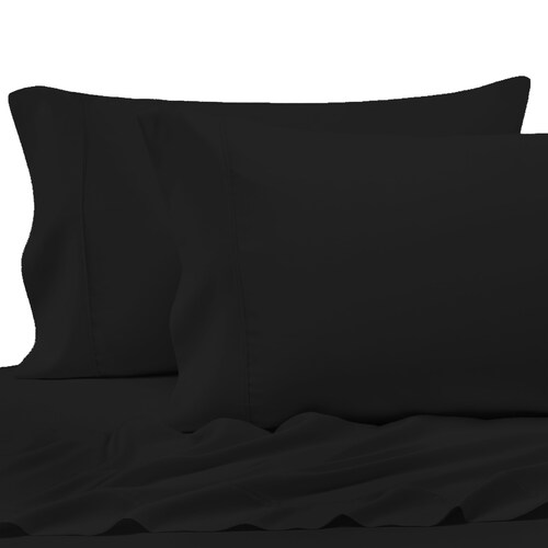 JUEGO DE SABANAS SOLID NEGRO | QUEEN SIZE.